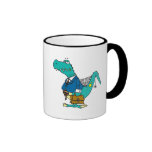 viejo personaje de dibujos animados divertido del  taza