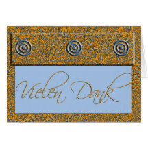 Vielen Dank German Thank You Card Gold and Blue