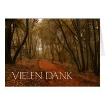 Vielen Dank German Thank You Path in the Woods Cards
