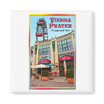 Vienna - Colorful Prater Park Fridge Magnets