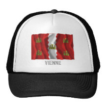 Vienne waving flag with name mesh hats