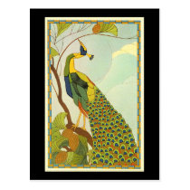 Viennese Art Nouveau Peacock postcards