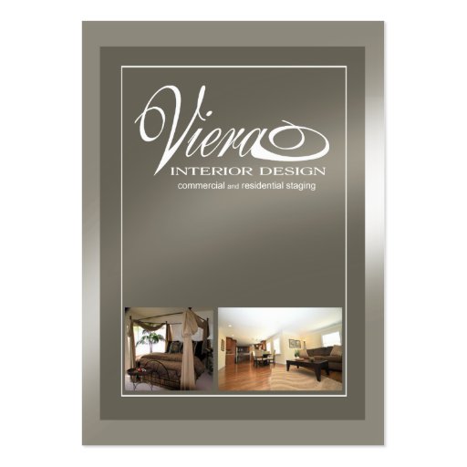 Viera Home Staging Interior Design (pewter) Business Card (front side)