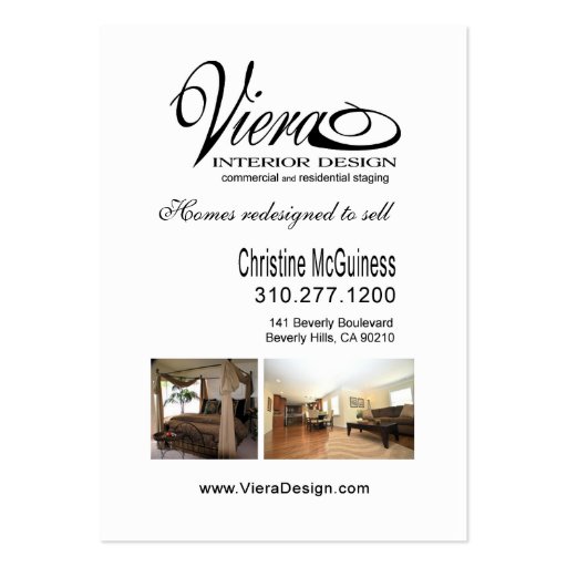 Viera Home Staging Interior Design (pewter) Business Card (back side)