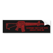 Viet Nam/Legacy Vets MC M-16 Bumper Sticker