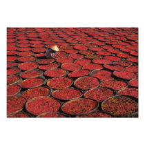 Vietnam. Candy drying in baskets under the