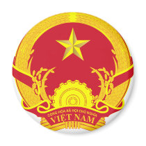 VIETNAM COAT OF ARMS. VIET SYMBOL REFRIGERATOR MAGNET