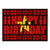 Vietnam Flag Birthday Card