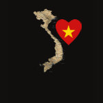 Vietnam Flag Heart Map Fitted AA T-Shirt