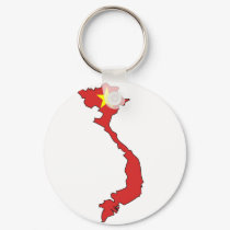 Vietnam flag map keychains by FlagStore Vietnam flag map keychains