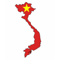 Vietnam flag map t-shirts by FlagStore Vietnam flag map t-shirts