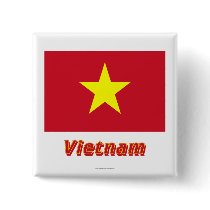 Vietnam Flag with Name buttons by Vexillophile Vietnam Flag with Name buttons