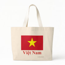Vietnam Flag with Name in Vietnamese Tote Bag