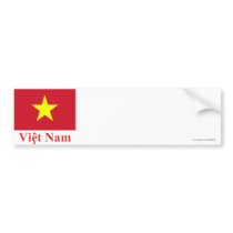 Vietnam Flag with Name in Vietnamese Bumper Sticker