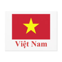 Vietnam Flag with Name in Vietnamese Postcards