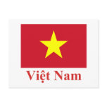 Vietnam Flag with Name in Vietnamese postcards