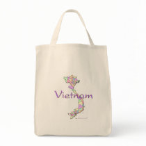 Vietnam Map Canvas Bags