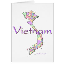 Vietnam Map Greeting Card