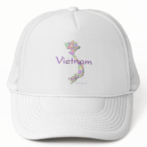 Vietnam Map Trucker Hats