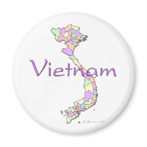 Vietnam Map magnets by redthread_vietnam Vietnam Map magnets