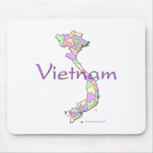 Vietnam Map Mouse Pads