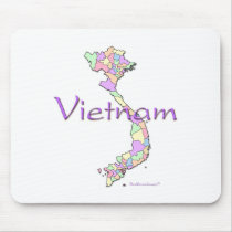 Vietnam Map Mouse Pads