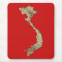 Vietnam Map Mousepad by FlagAndMap Vietnam Map Mousepad