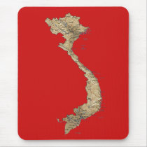 Vietnam Map Mousepad by FlagAndMap Vietnam Map Mousepad