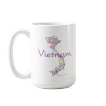 Vietnam Map mugs by redthread_vietnam Vietnam Map mugs