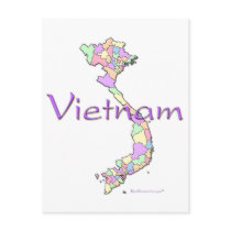 Vietnam Map Post Cards