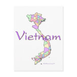 Vietnam Map postcards