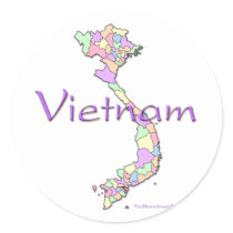 Vietnam Map Stickers