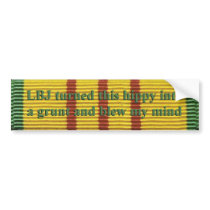 Vietnam service hippy bumper sticker