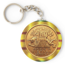 Vietnam service medal key ring keychain