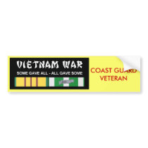 VIETNAM SERVICE RIBBONS - COAST GUARD VET bumper stickers by drphill1946 VIETNAM SERVICE RIBBONS - COAST GUARD VET bumper stickers