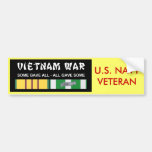 VIETNAM SERVICE RIBBONS - NAVY VET BUMPER STICKERS