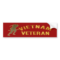 VIETNAM SOLDIER IN GOLD bumper sticker