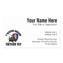 Vietnam Vet - 1st AVN BDE UH-1 Business Card Template