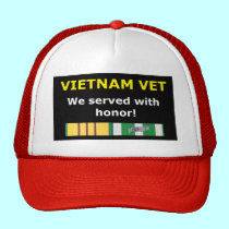 VIETNAM VET - SERVED WITH HONOR! hats
