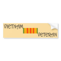 Vietnam Veteran (with ribbon) Bumper Stickers