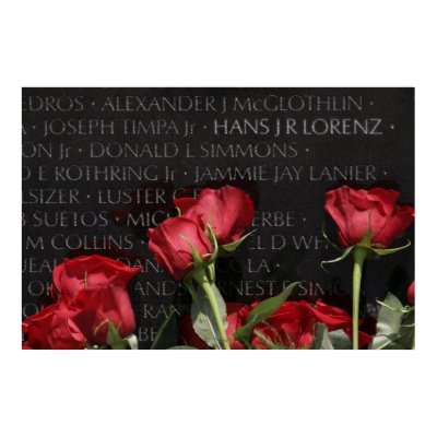 Vietnam Veterans Memorial Print by beverlytazangel