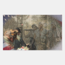 Vietnam Veterans' Memorial Rectangular Stickers