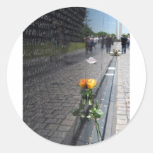 vietnam veterans memorial round sticker