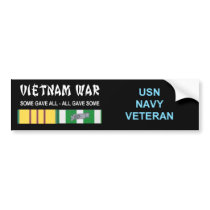 VIETNAM WAR NAVY VET BUMPER STICKER