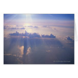View above dense cloud greeting cards