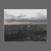 View Across London from London Eye, England 2 postcards