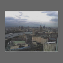 View Across London from London Eye, England 3 postcards
