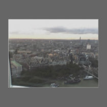 View Across London from London Eye, England 6 postcards
