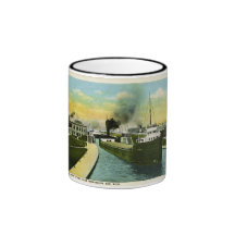 View Below the Soo, Soo Locks, Michigan Mugs