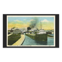 View Below the Soo, Soo Locks, Michigan Rectangle Sticker